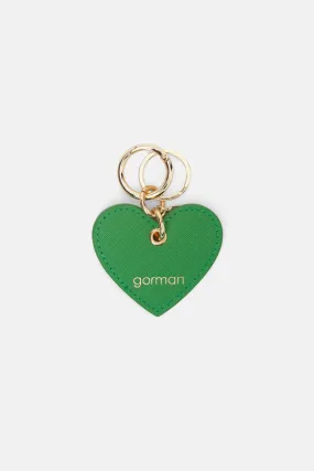 Heart Green Keyring