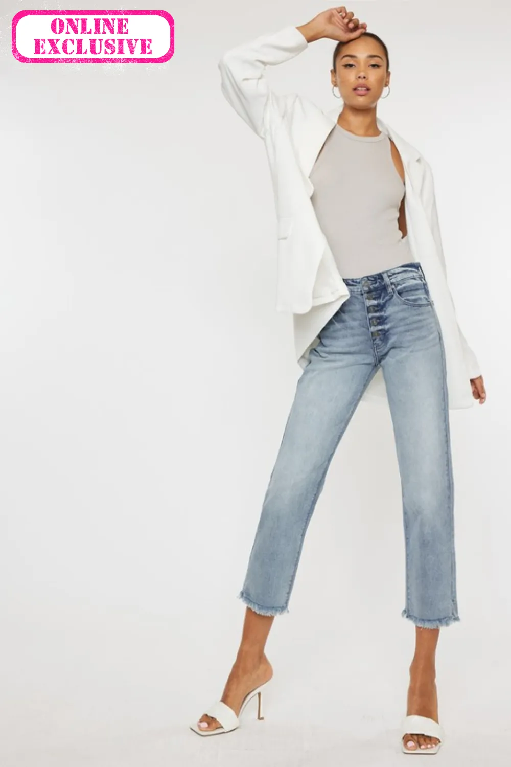 HIGH RISE STRAIGHT FIT JEANS | KANCAN