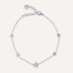 Keira Star Chain Bracelet In White Gold-Tone