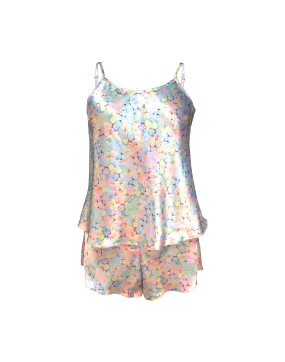 LAST PIECE - Candy Satin cami and shorts set - L -