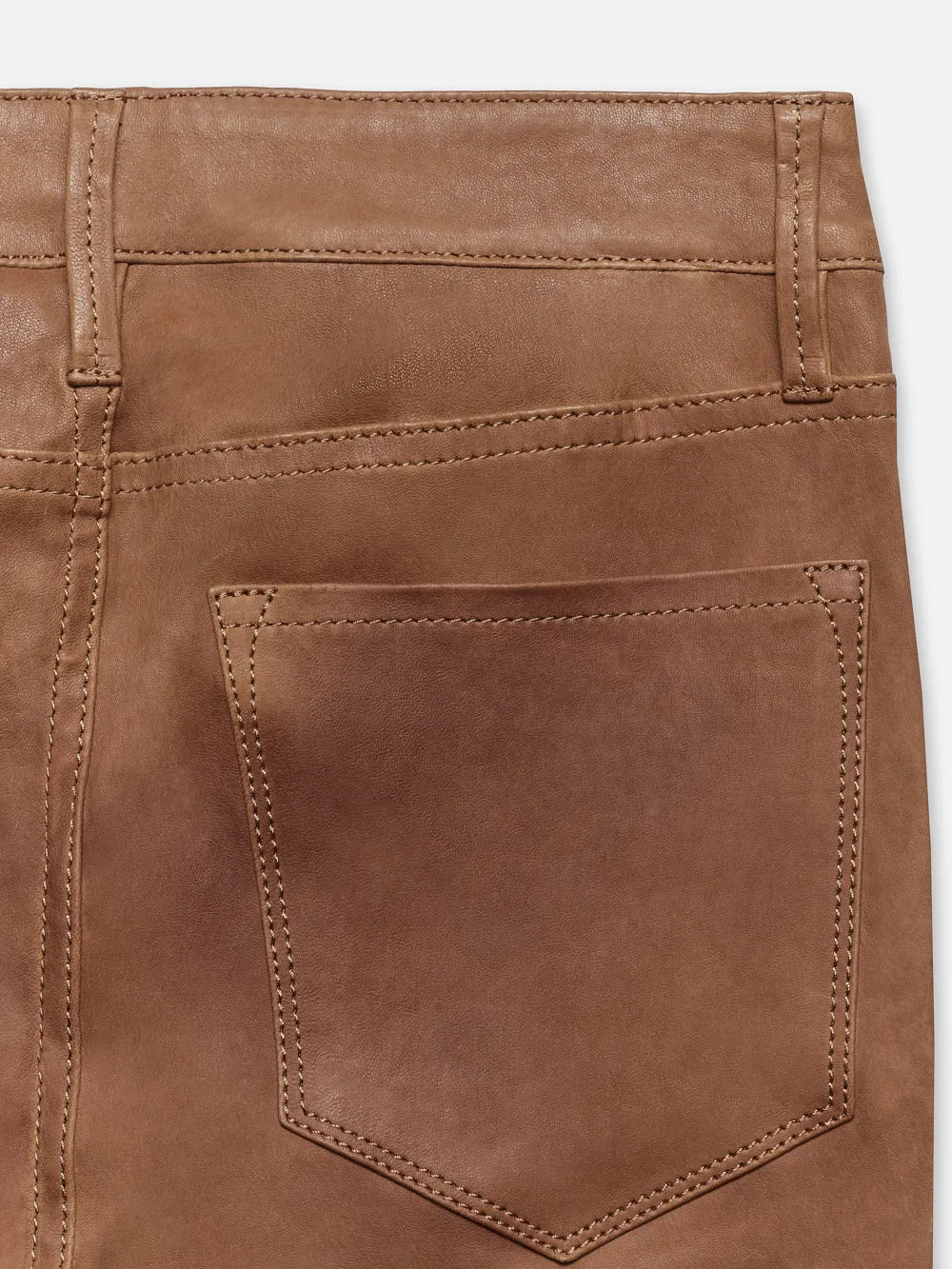 Leather Le Crop Mini Boot -- Tobacco