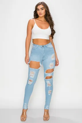 LO-171 RIPPED SKINNY DENIM