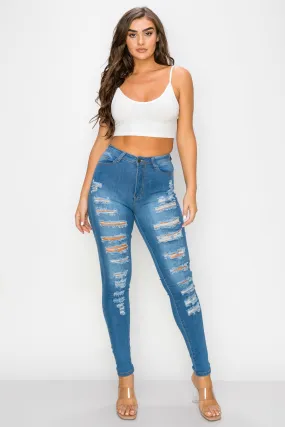 LO-200 RIPPED SKINNY DENIM