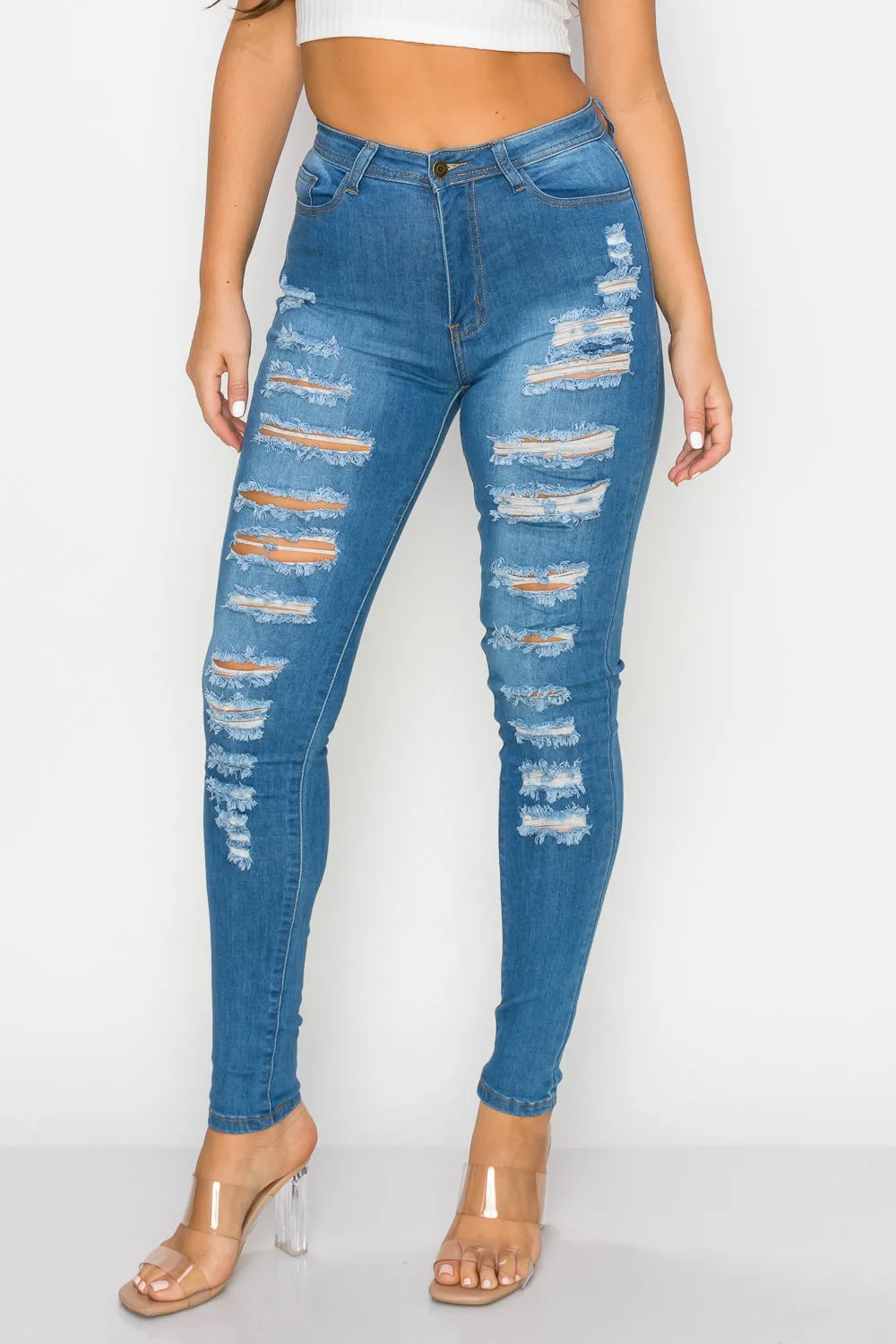 LO-200 RIPPED SKINNY DENIM