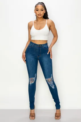 LO-203 RIPPED SKINNY DENIM