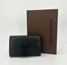 Louis Vuitton Black Epi Louise Strap PM Bag