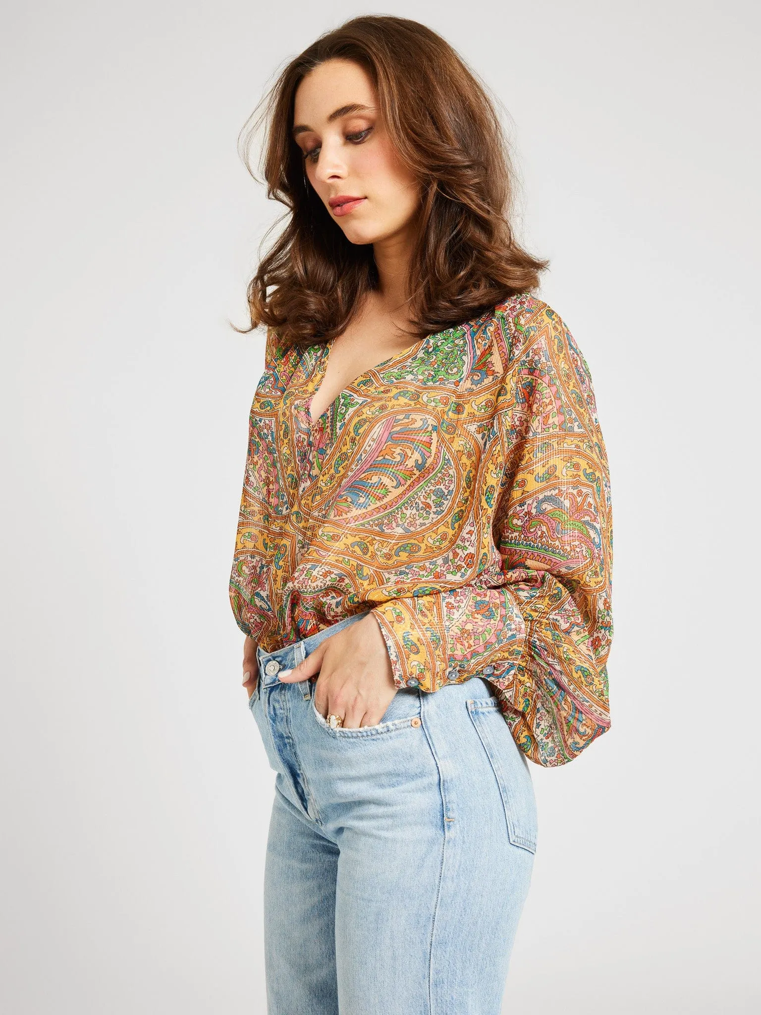 Madeline Top in Paisley Shimmer