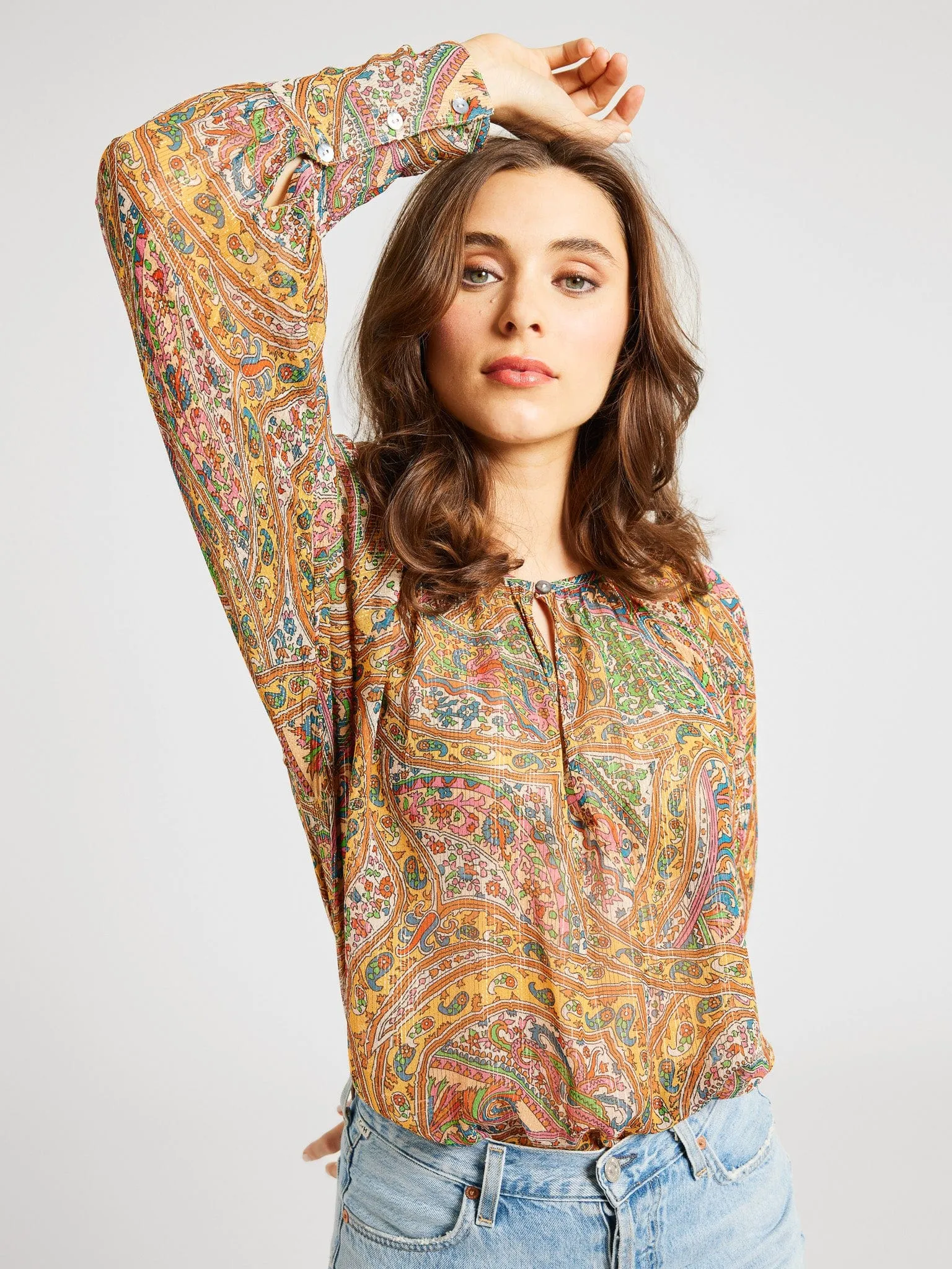 Madeline Top in Paisley Shimmer