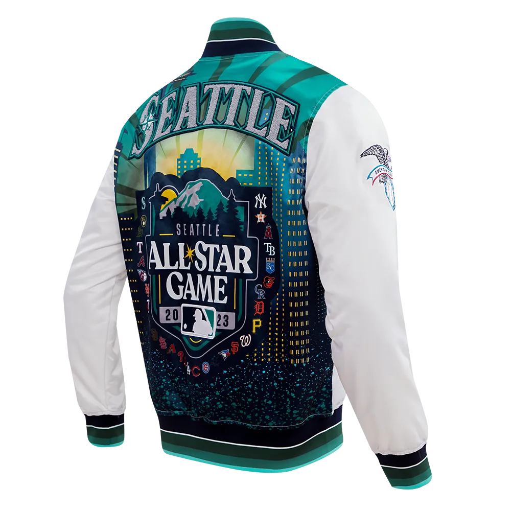 MLB ALL STAR 2023 RIB MEN'S SATIN JACKET (WHITE)