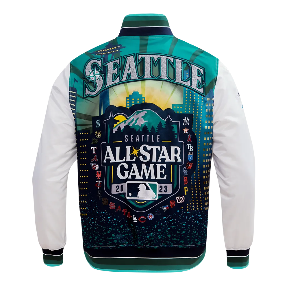 MLB ALL STAR 2023 RIB MEN'S SATIN JACKET (WHITE)