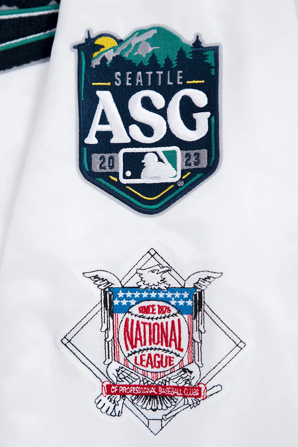 MLB ALL STAR 2023 RIB MEN'S SATIN JACKET (WHITE)