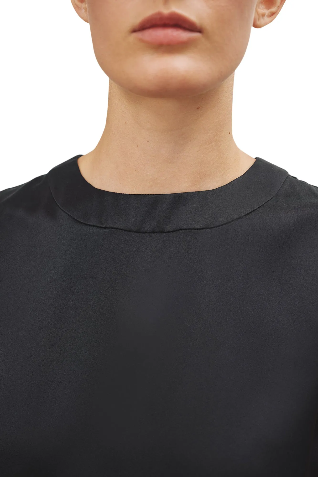 Nili Lotan Davy Silk Top in Black