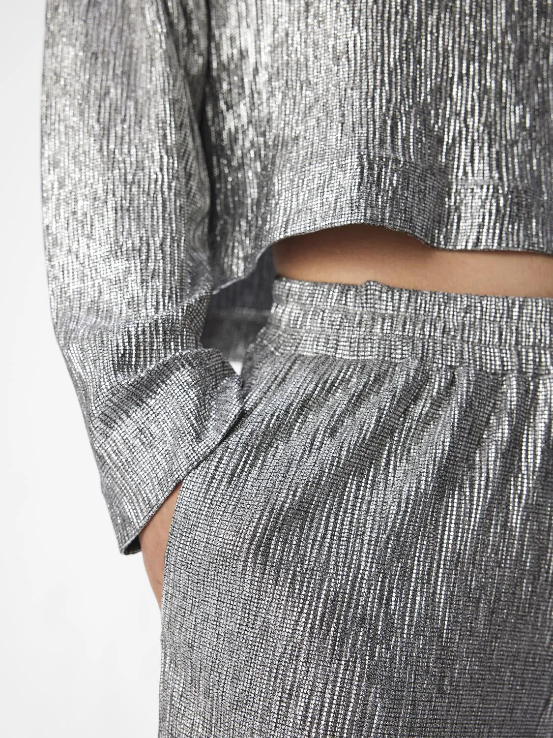 OBJLOUISE Trousers - Silver