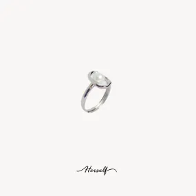 Oval Liner Akoya Pearl Ring