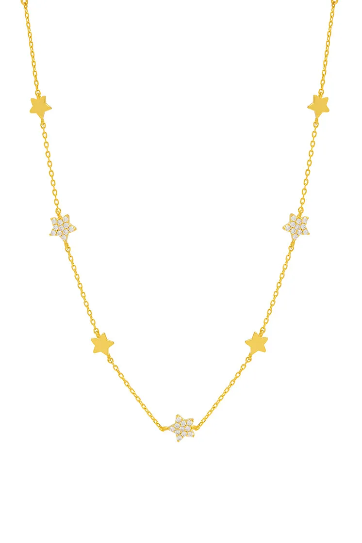 Pave Star Charm Necklace