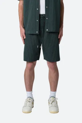 Pinstripe Shorts - Green