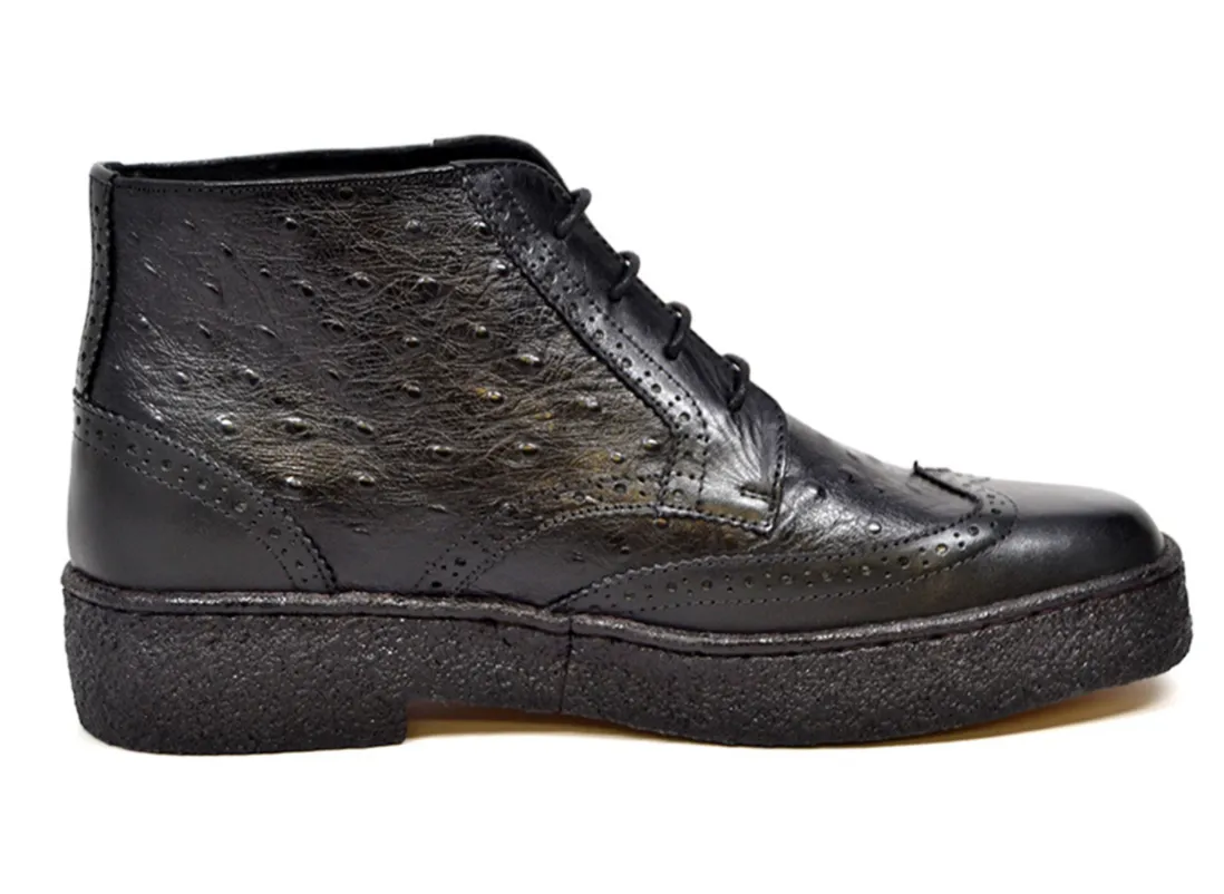 Playboy Ostrich & Wingtip Leather Shoes by The British Collection