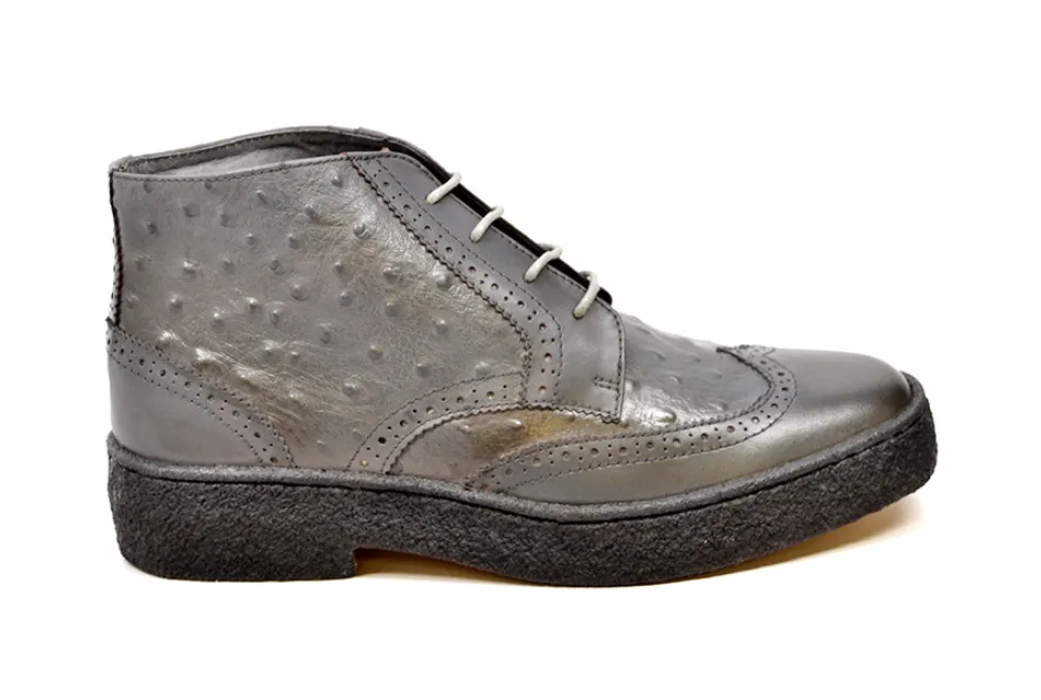 Playboy Ostrich & Wingtip Leather Shoes by The British Collection