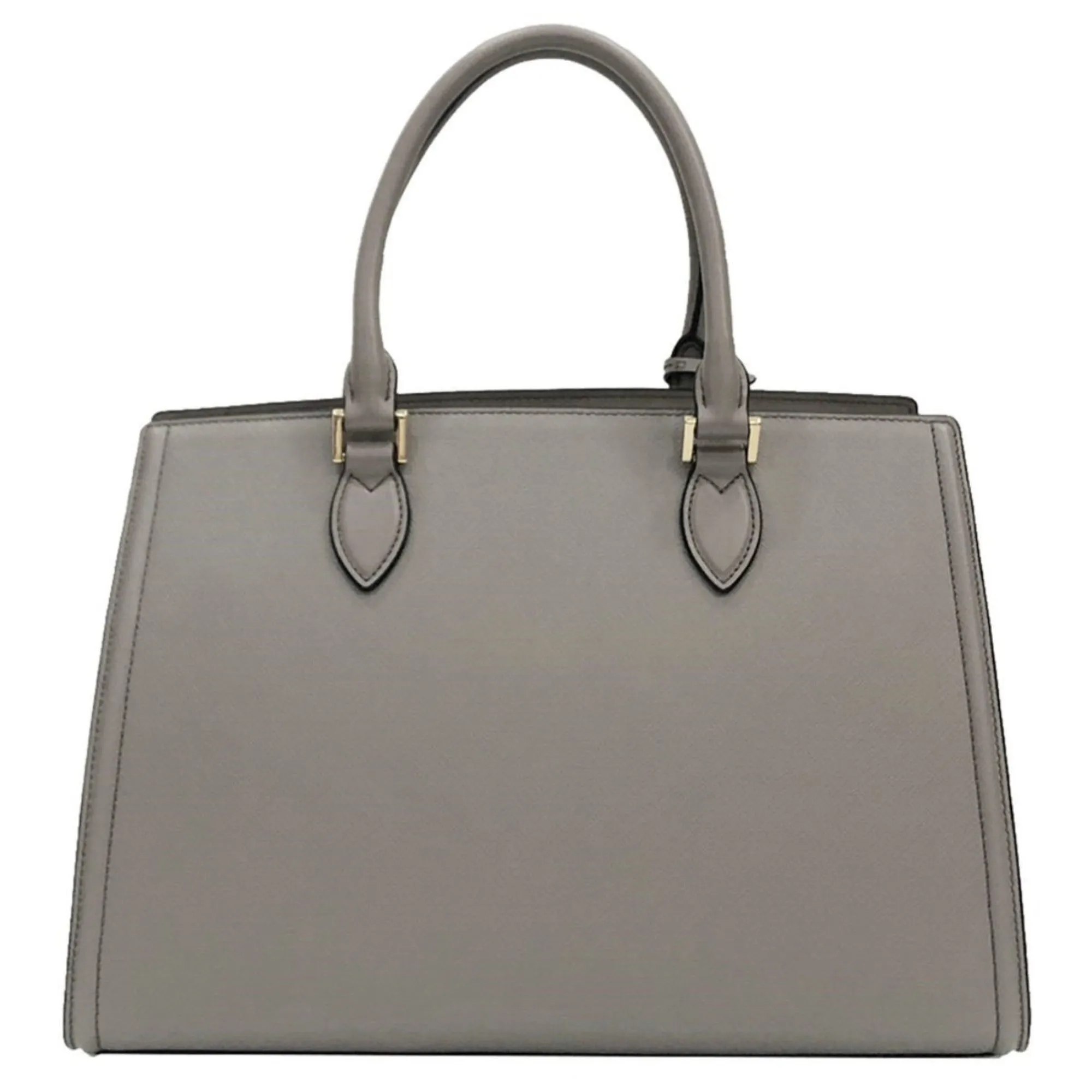 Prada Argilla Gray Saffiano Lux Leather Large Satchel Handbag