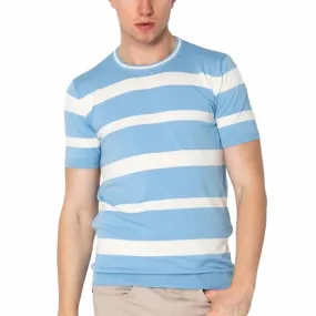 RNT23 Striped knit t-shirt blue