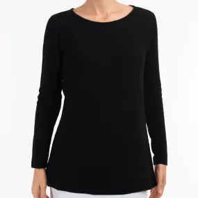 Round Neck Pullover in Black