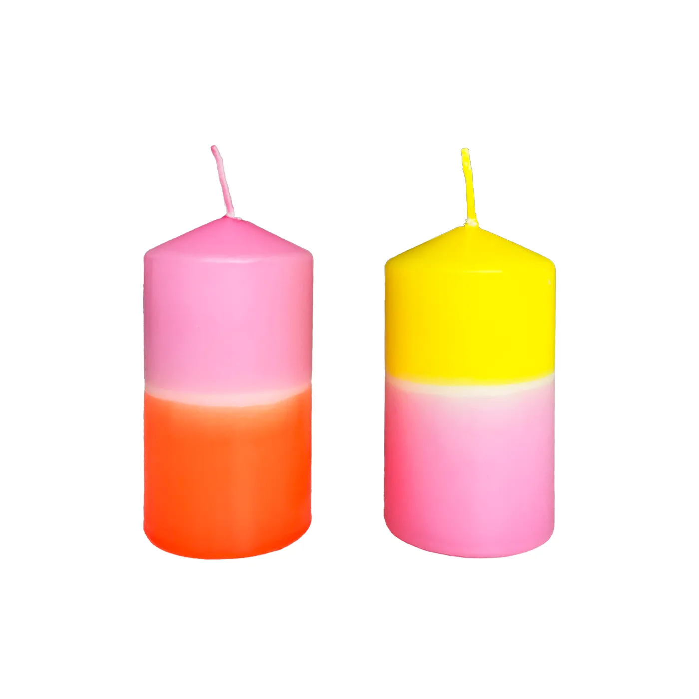 Set Of 2 Dip Dye Candles