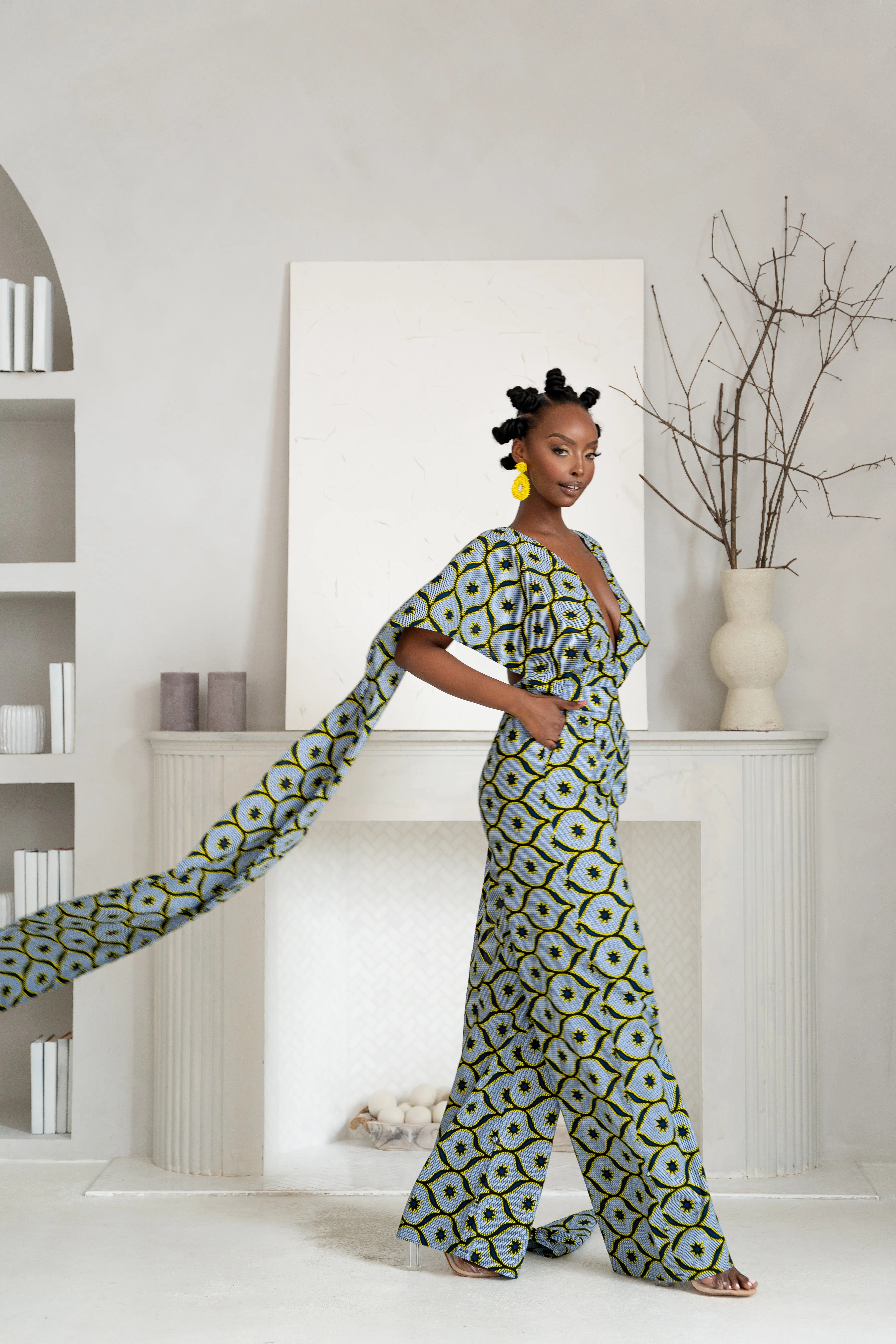 SHOPE African print infinity jumpsuit (3 LENGTH)