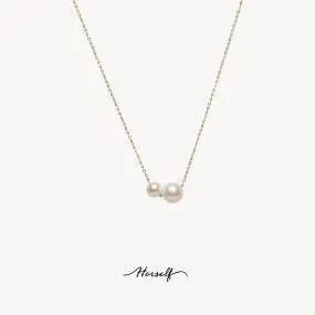 Sister Pearls Necklace 18K Gold