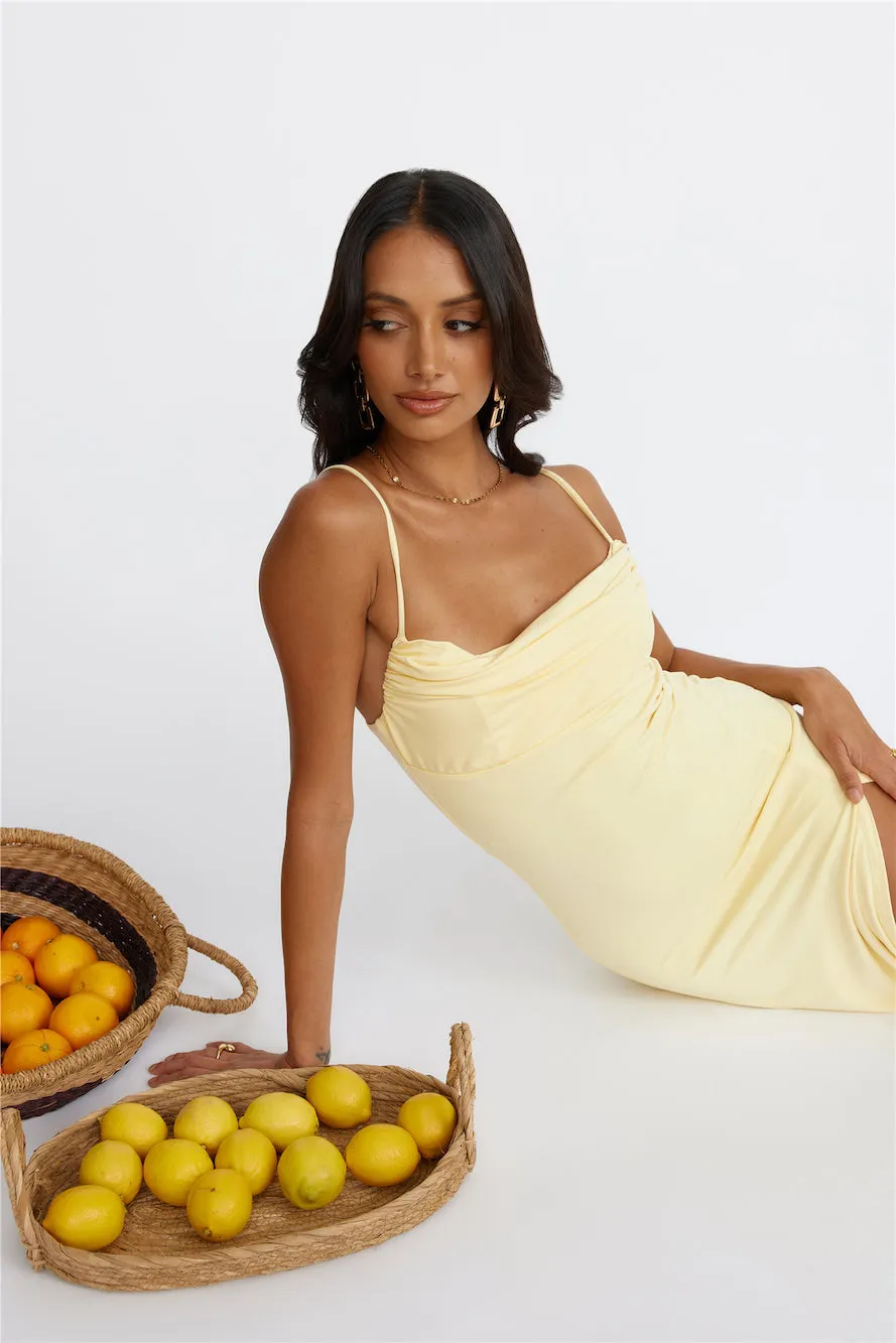 Walk In Confident Maxi Dress Yellow