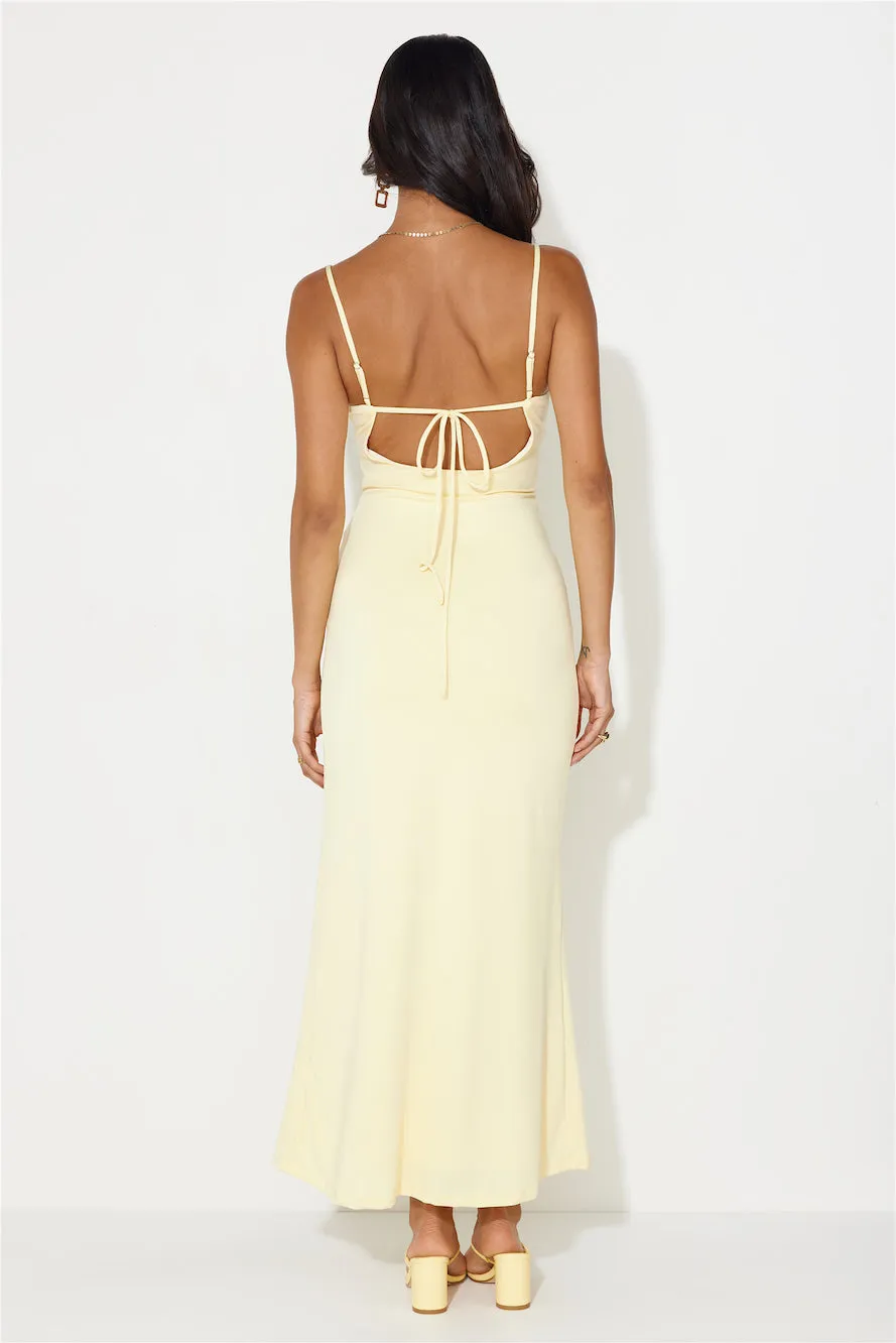 Walk In Confident Maxi Dress Yellow