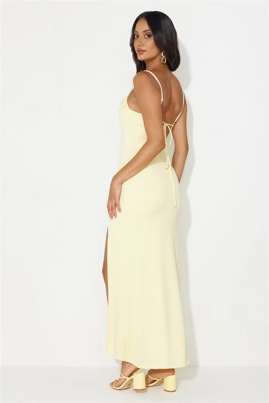 Walk In Confident Maxi Dress Yellow