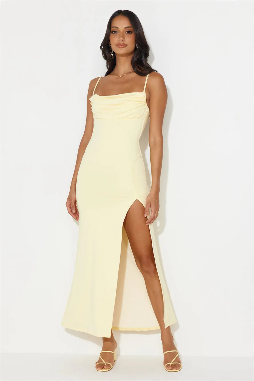 Walk In Confident Maxi Dress Yellow