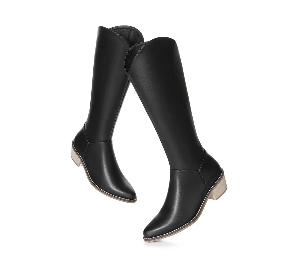 Women Leather Boots Knee-High Fashion Boots Catalina