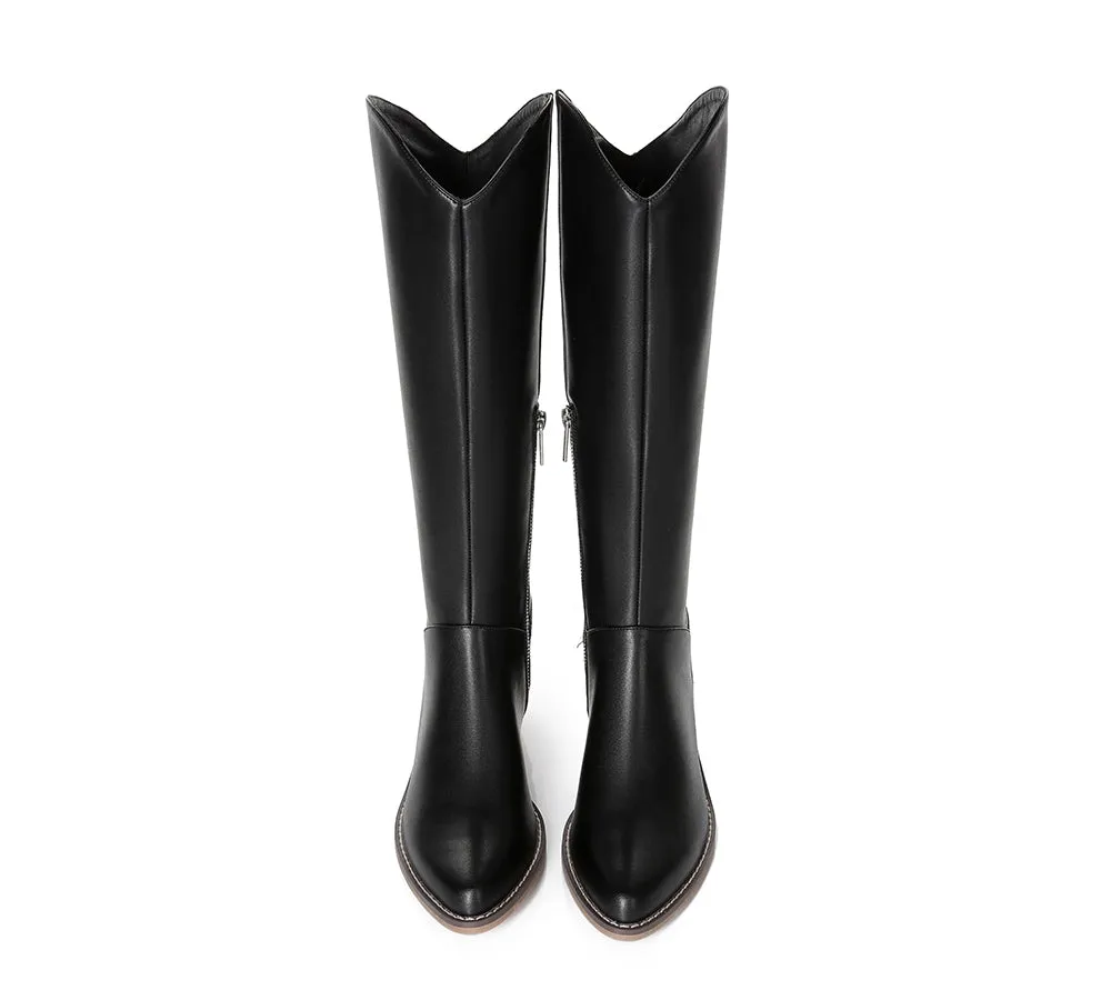 Women Leather Boots Knee-High Fashion Boots Catalina