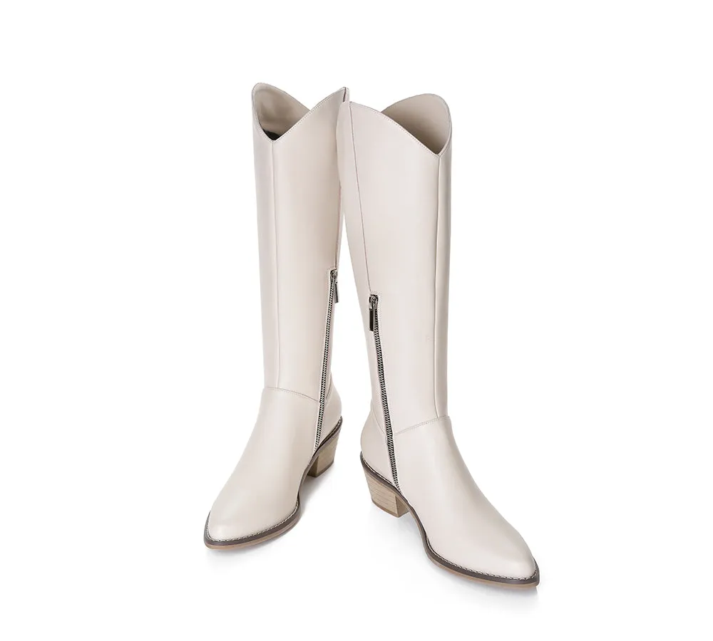 Women Leather Boots Knee-High Fashion Boots Catalina