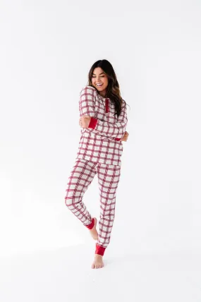 Women's Candy Cane Plaid Pajama Set