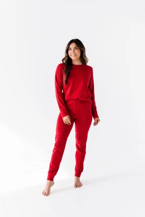 Women's Classic Red Holiday Pajama Set