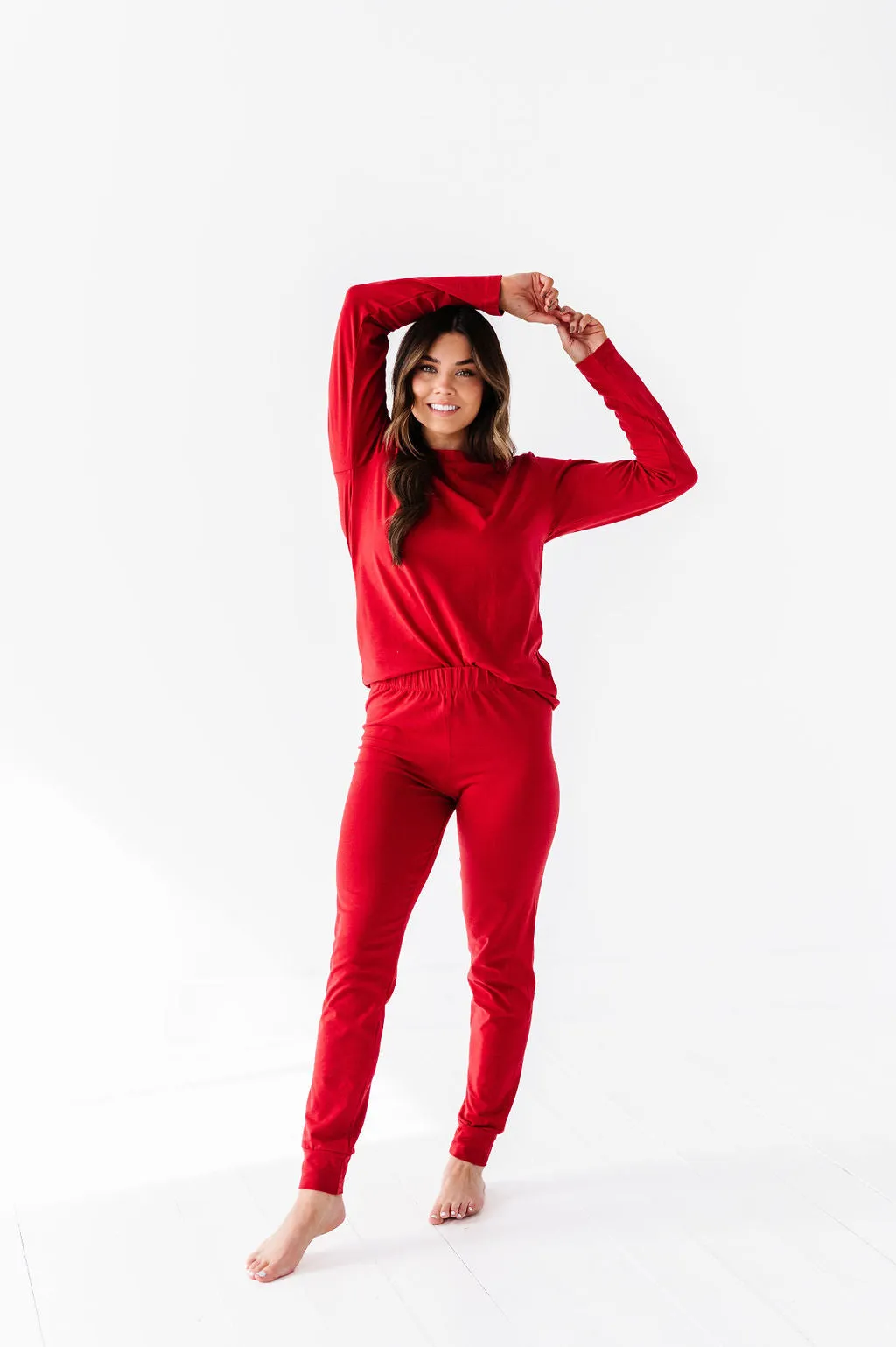 Women's Classic Red Holiday Pajama Set