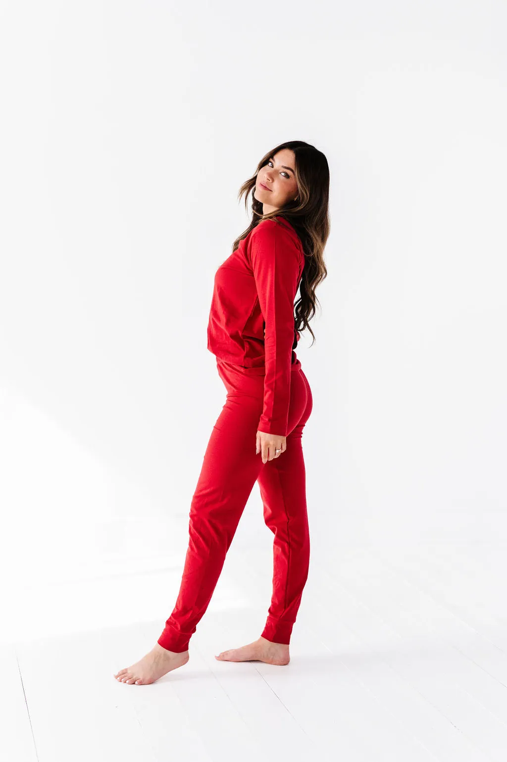 Women's Classic Red Holiday Pajama Set