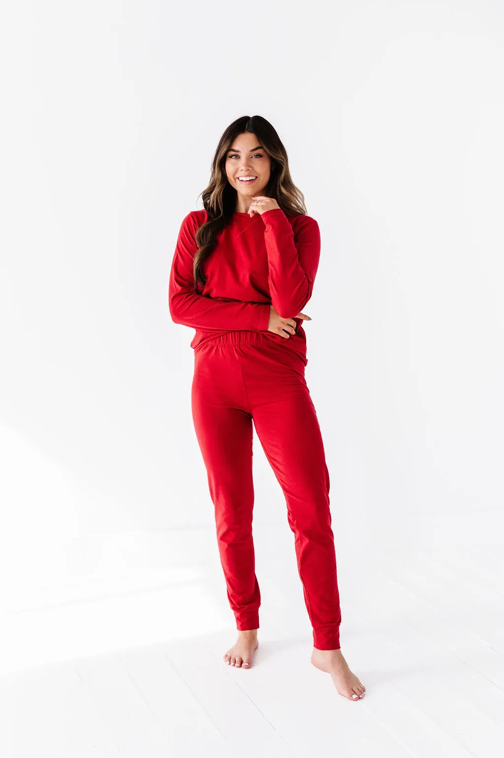 Women's Classic Red Holiday Pajama Set