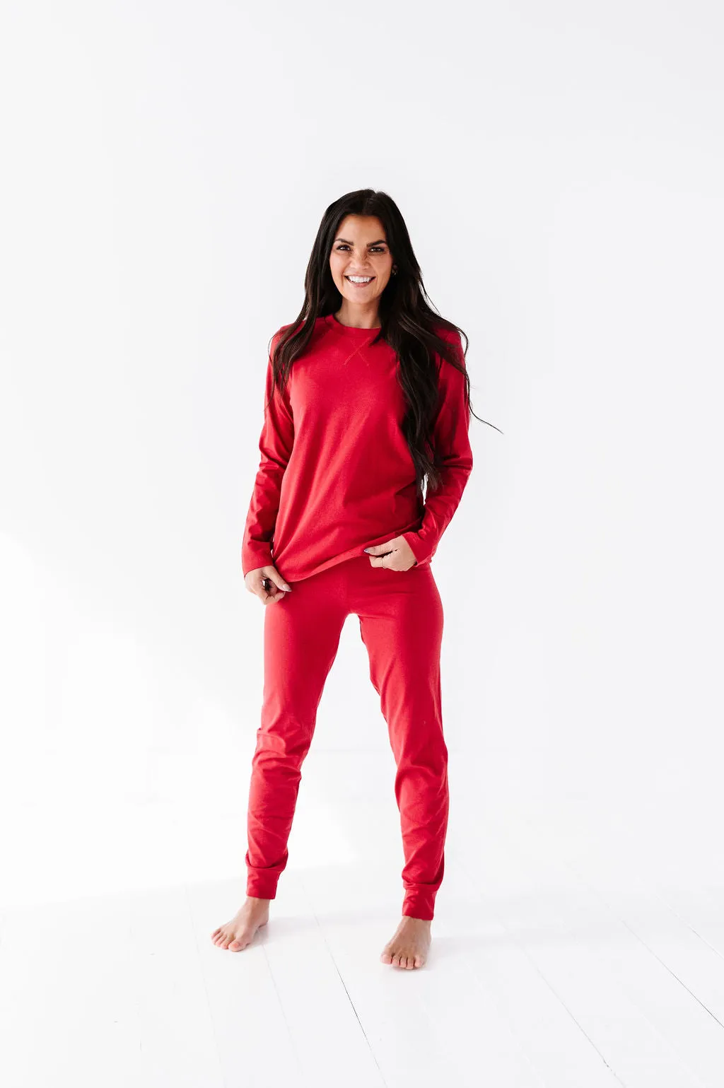 Women's Classic Red Holiday Pajama Set