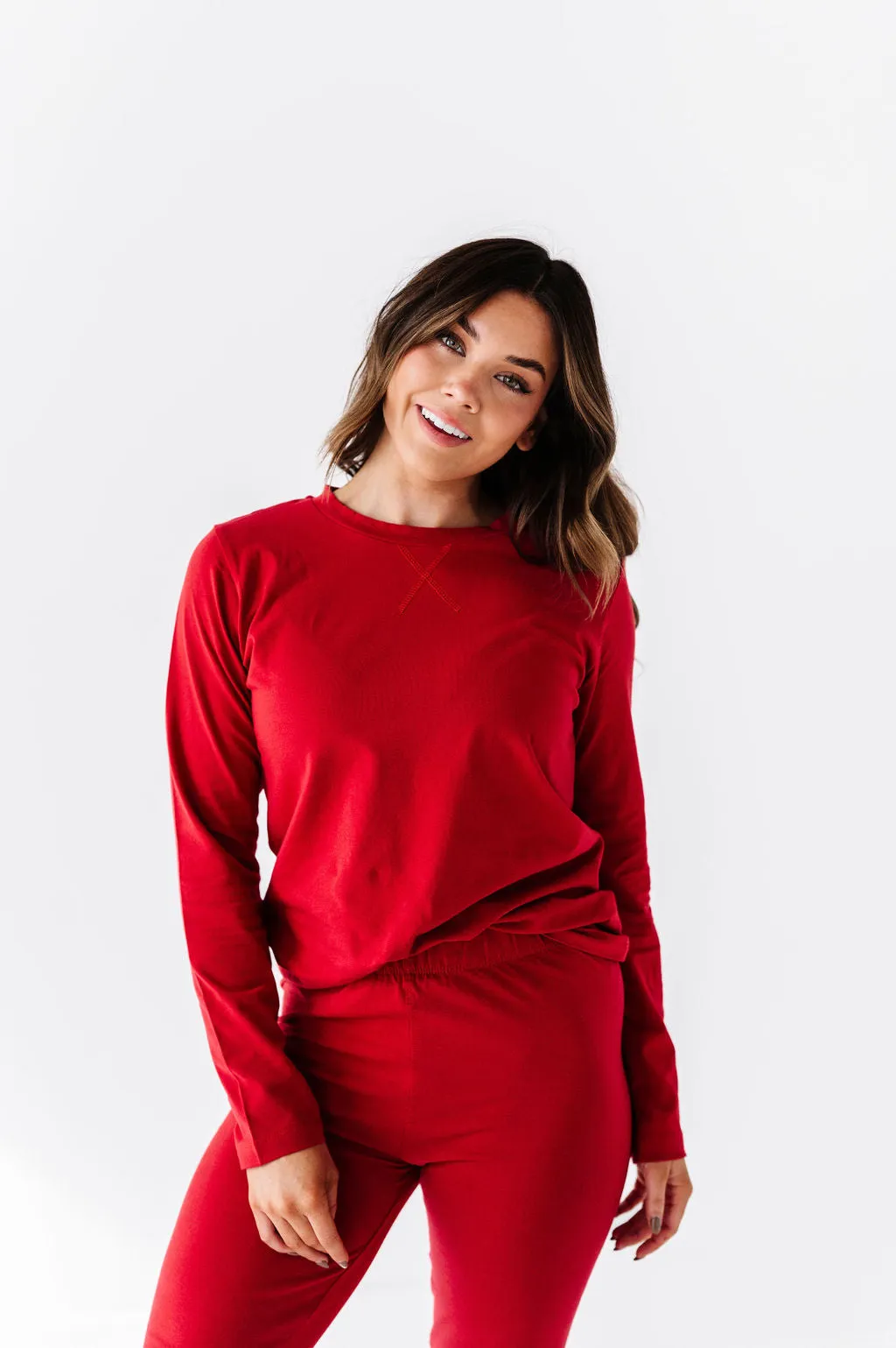 Women's Classic Red Holiday Pajama Set