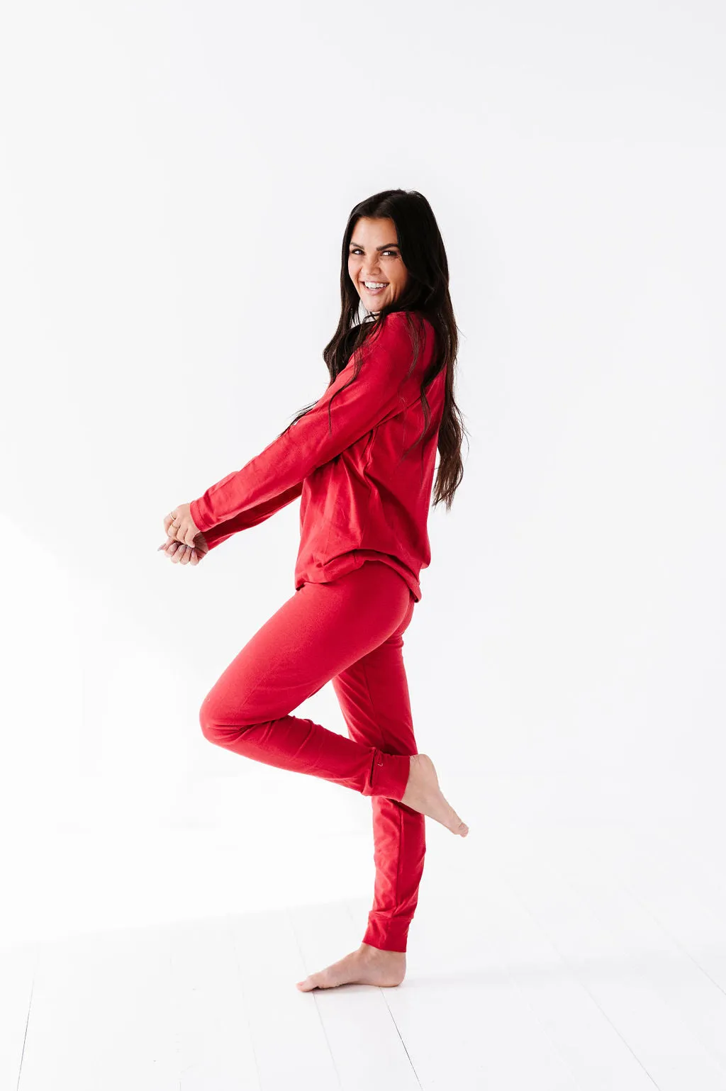 Women's Classic Red Holiday Pajama Set