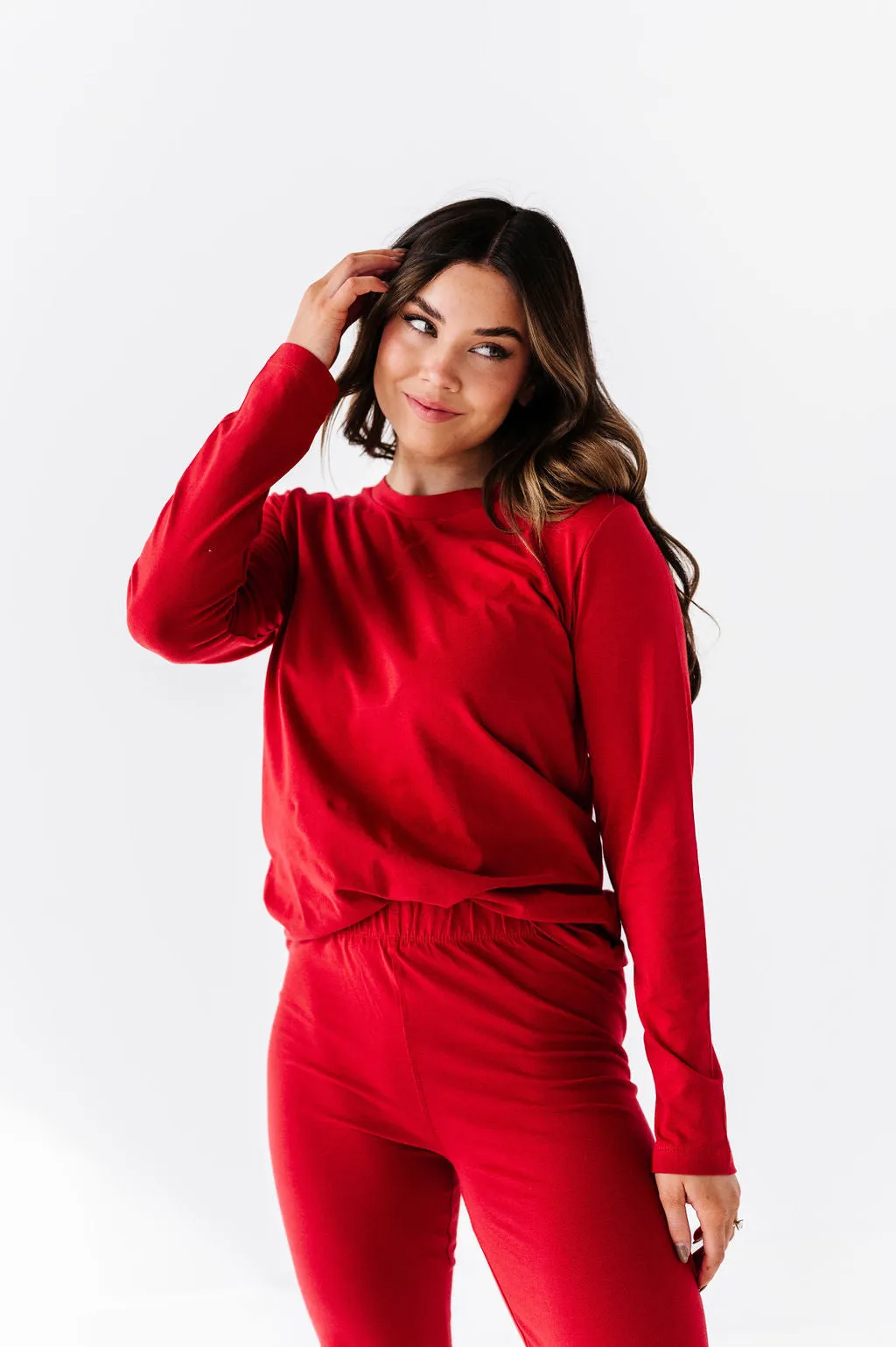 Women's Classic Red Holiday Pajama Set