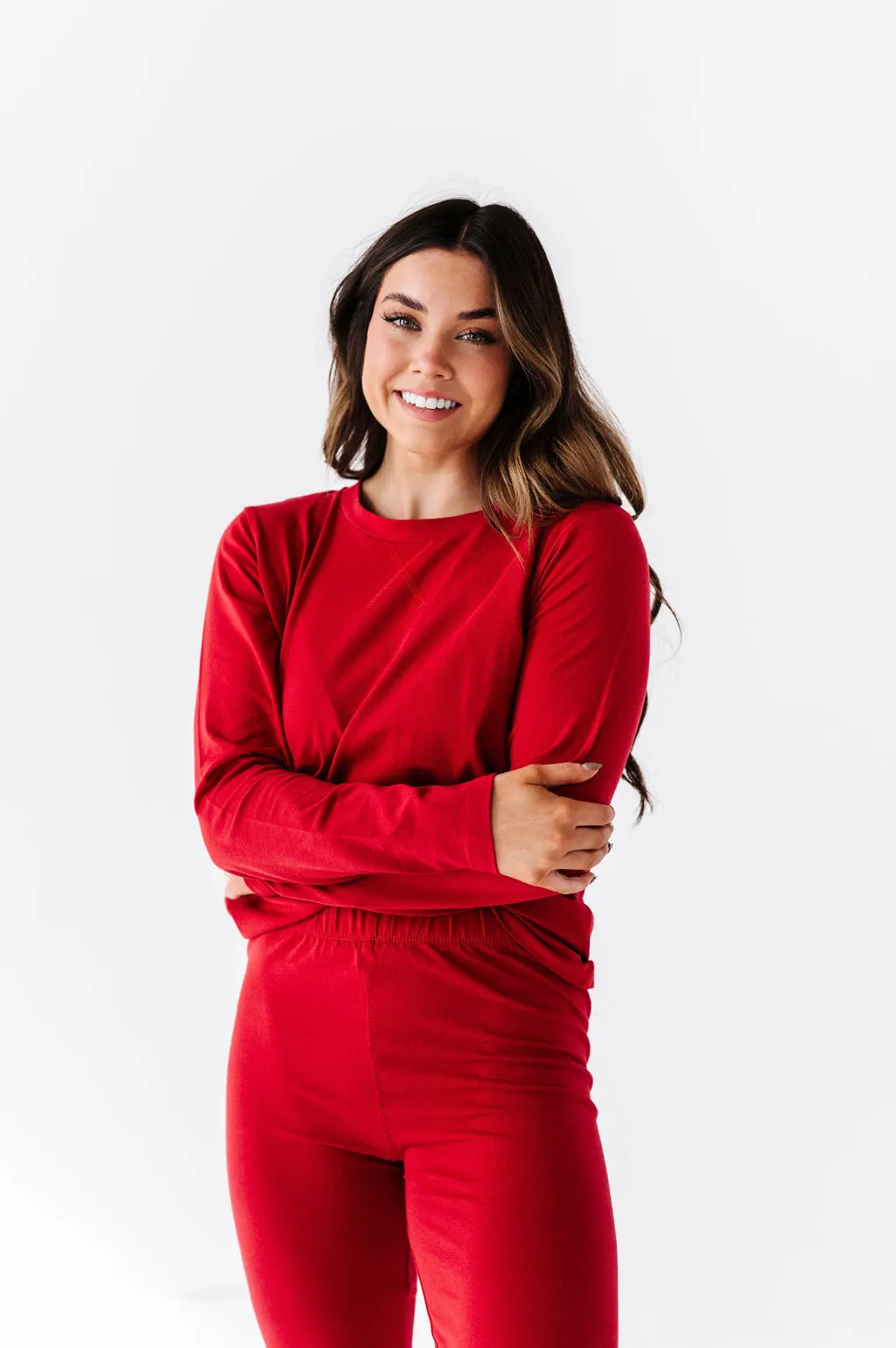 Women's Classic Red Holiday Pajama Set