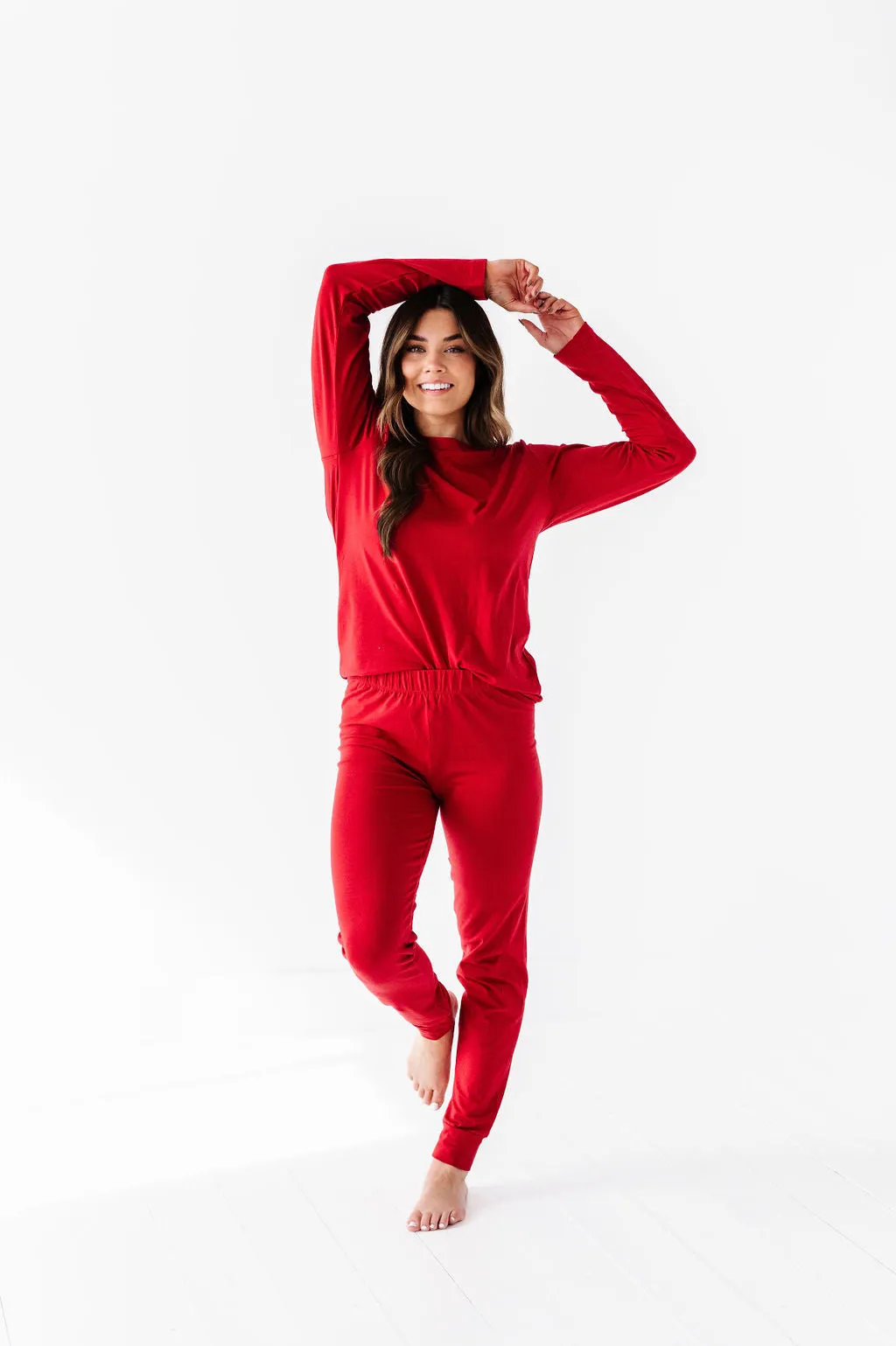 Women's Classic Red Holiday Pajama Set