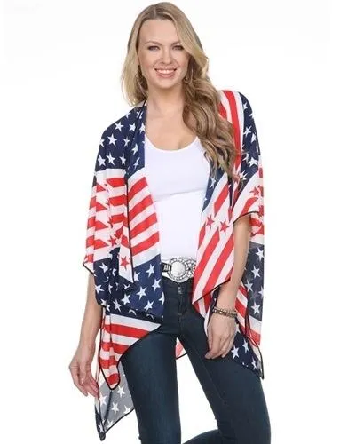 Women's Patriotic Vest, Cowboy Hat, and Sunglasses Bundle